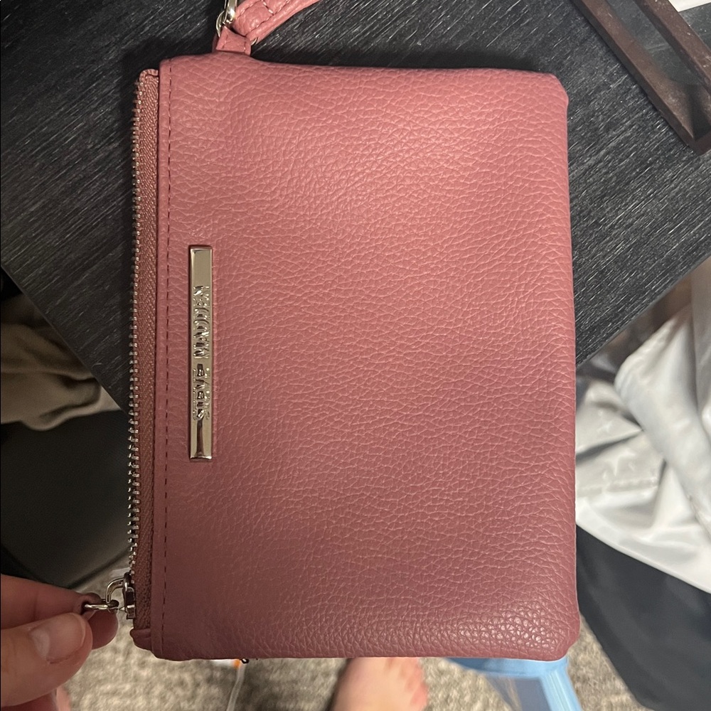 Steve Madden Rose Leather Wristlet